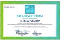 Podolog mer Fatih Bay Sertifika - Refleksoloji Eitimi