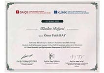 Podolog mer Fatih Bay Sertifika - Refleksoloji Eitimi