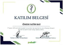 Podolog mer Fatih Bay Sertifika - Refleksoloji Eitimi